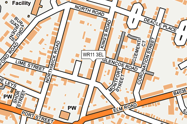 WR11 3EL map - OS OpenMap – Local (Ordnance Survey)