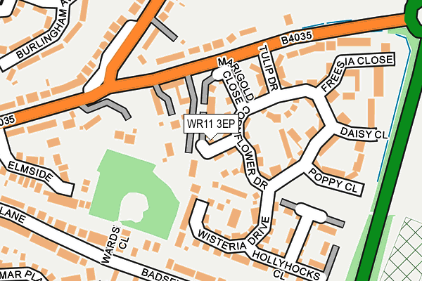 WR11 3EP map - OS OpenMap – Local (Ordnance Survey)