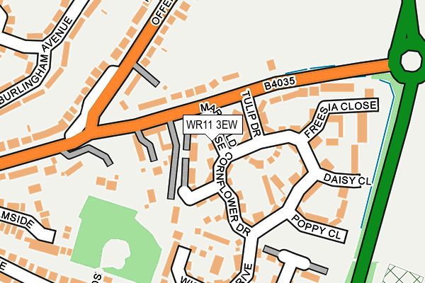 WR11 3EW map - OS OpenMap – Local (Ordnance Survey)