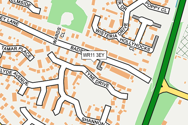 WR11 3EY map - OS OpenMap – Local (Ordnance Survey)