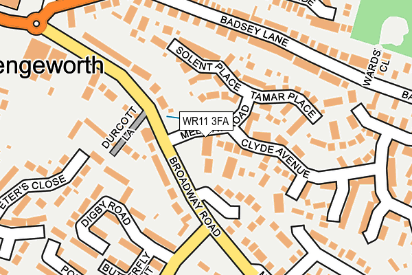 WR11 3FA map - OS OpenMap – Local (Ordnance Survey)