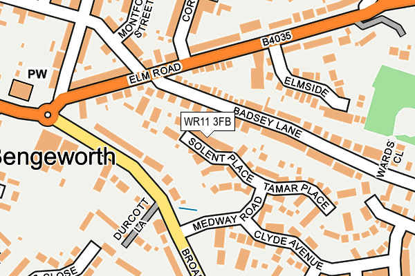 WR11 3FB map - OS OpenMap – Local (Ordnance Survey)