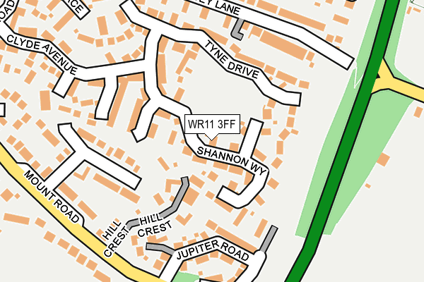 WR11 3FF map - OS OpenMap – Local (Ordnance Survey)