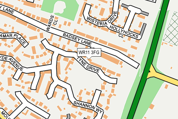WR11 3FG map - OS OpenMap – Local (Ordnance Survey)