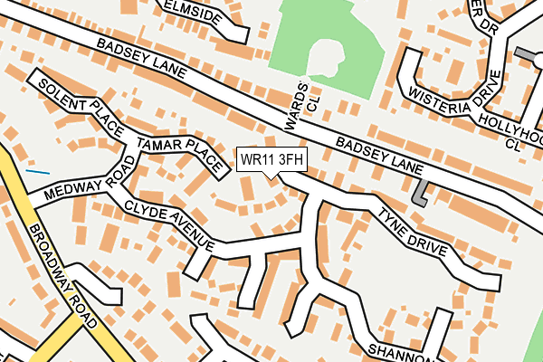WR11 3FH map - OS OpenMap – Local (Ordnance Survey)