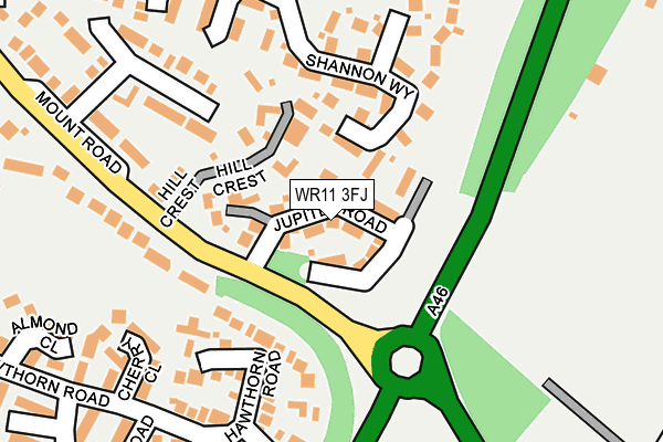 WR11 3FJ map - OS OpenMap – Local (Ordnance Survey)