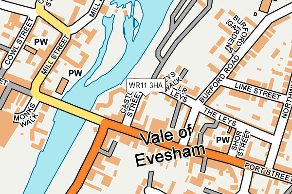 WR11 3HA map - OS OpenMap – Local (Ordnance Survey)