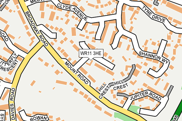 WR11 3HE map - OS OpenMap – Local (Ordnance Survey)