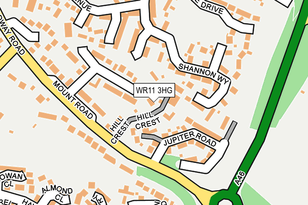 WR11 3HG map - OS OpenMap – Local (Ordnance Survey)