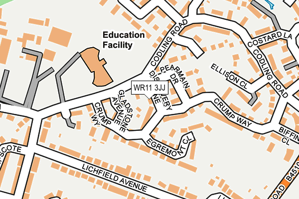 WR11 3JJ map - OS OpenMap – Local (Ordnance Survey)