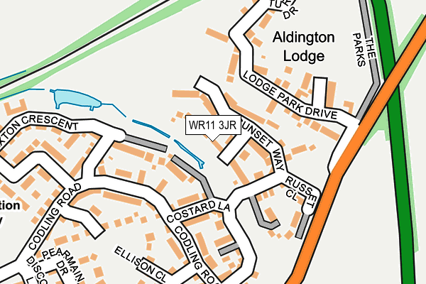 WR11 3JR map - OS OpenMap – Local (Ordnance Survey)