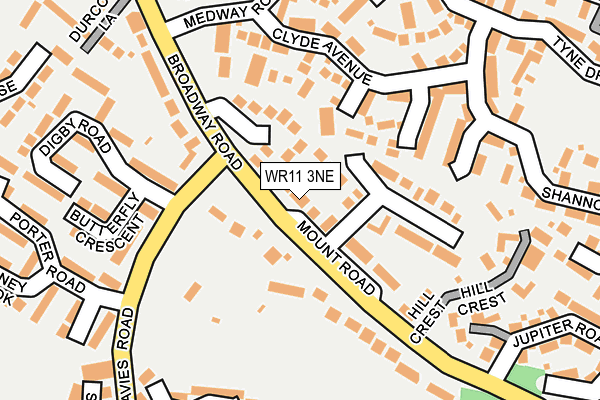 WR11 3NE map - OS OpenMap – Local (Ordnance Survey)