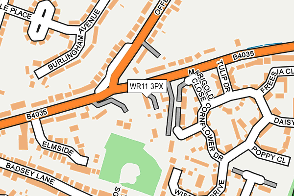 WR11 3PX map - OS OpenMap – Local (Ordnance Survey)