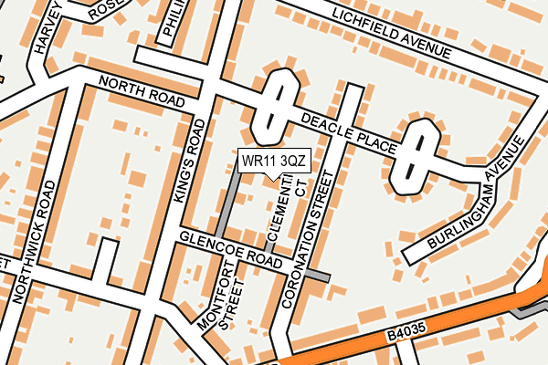WR11 3QZ map - OS OpenMap – Local (Ordnance Survey)