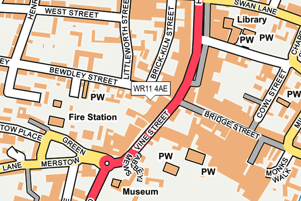 WR11 4AE map - OS OpenMap – Local (Ordnance Survey)