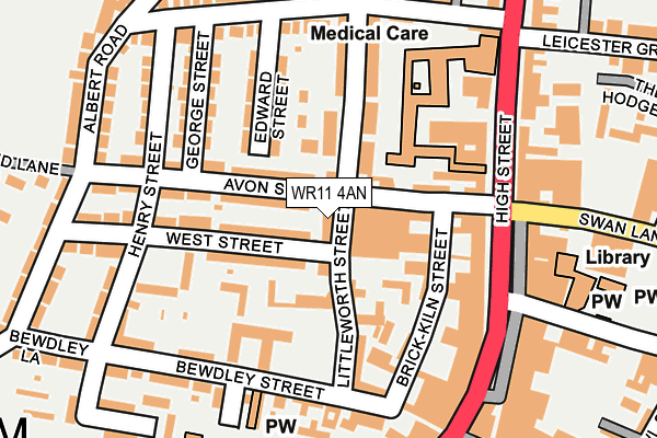 WR11 4AN map - OS OpenMap – Local (Ordnance Survey)