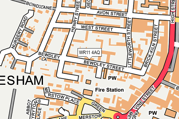 WR11 4AQ map - OS OpenMap – Local (Ordnance Survey)