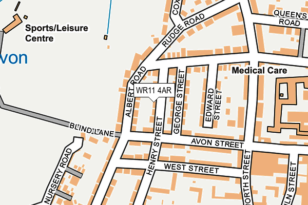 WR11 4AR map - OS OpenMap – Local (Ordnance Survey)