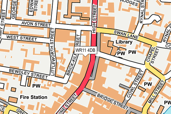 WR11 4DB map - OS OpenMap – Local (Ordnance Survey)