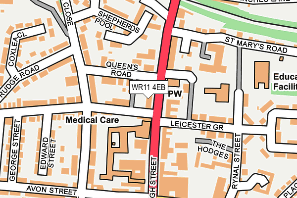 WR11 4EB map - OS OpenMap – Local (Ordnance Survey)