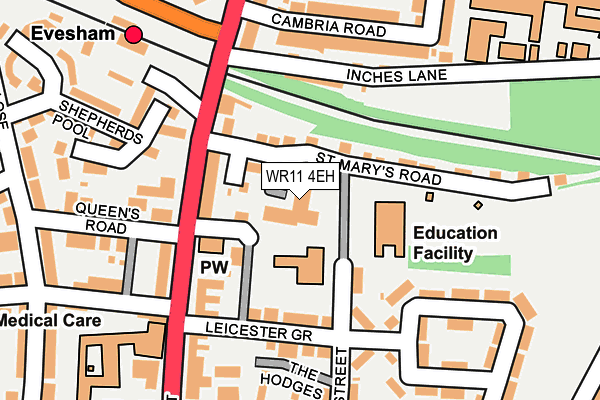 WR11 4EH map - OS OpenMap – Local (Ordnance Survey)