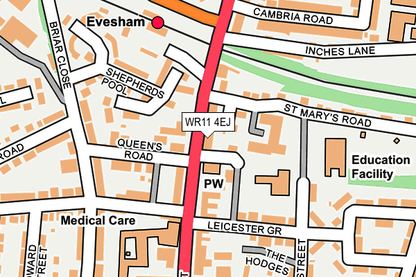 WR11 4EJ map - OS OpenMap – Local (Ordnance Survey)