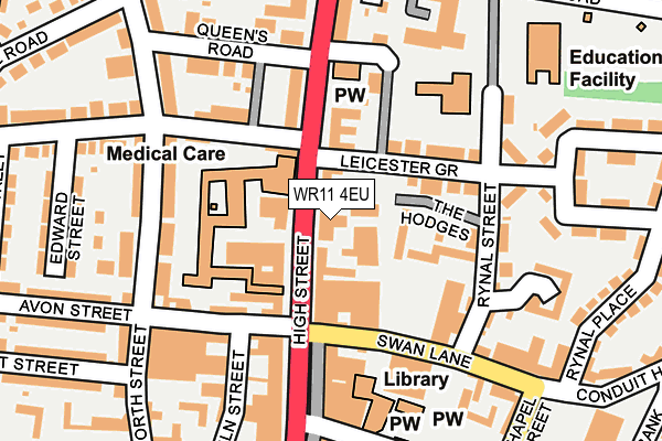 WR11 4EU map - OS OpenMap – Local (Ordnance Survey)