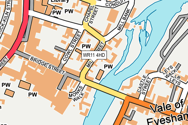WR11 4HD map - OS OpenMap – Local (Ordnance Survey)