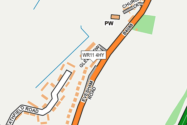 WR11 4HY map - OS OpenMap – Local (Ordnance Survey)