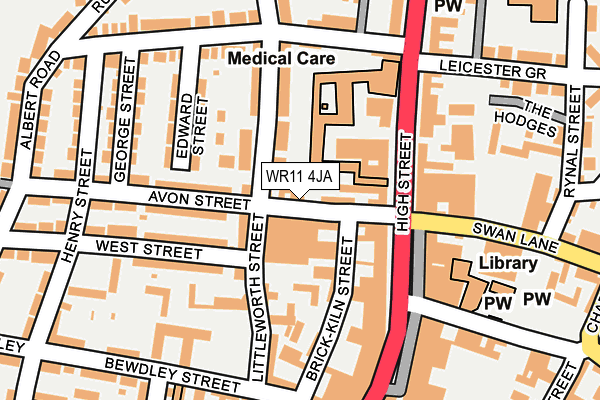 WR11 4JA map - OS OpenMap – Local (Ordnance Survey)