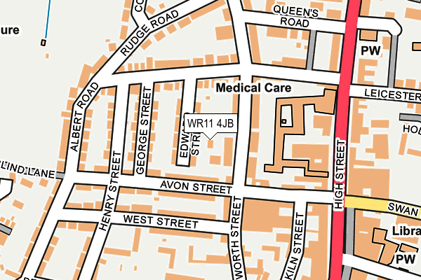 WR11 4JB map - OS OpenMap – Local (Ordnance Survey)