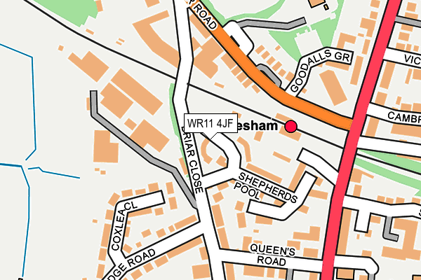 WR11 4JF map - OS OpenMap – Local (Ordnance Survey)