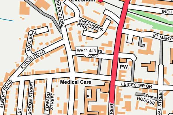 WR11 4JN map - OS OpenMap – Local (Ordnance Survey)