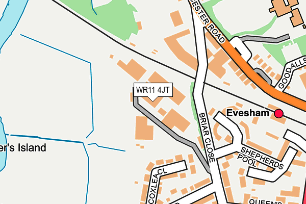 WR11 4JT map - OS OpenMap – Local (Ordnance Survey)