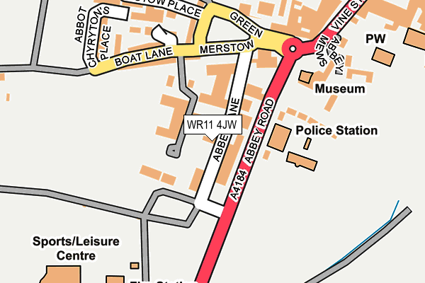 WR11 4JW map - OS OpenMap – Local (Ordnance Survey)