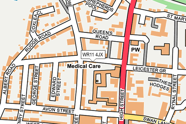 WR11 4JX map - OS OpenMap – Local (Ordnance Survey)