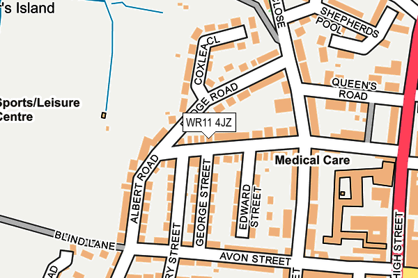 WR11 4JZ map - OS OpenMap – Local (Ordnance Survey)