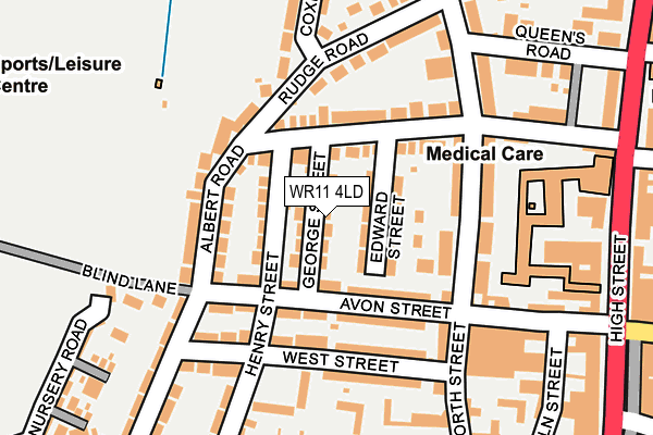 WR11 4LD map - OS OpenMap – Local (Ordnance Survey)