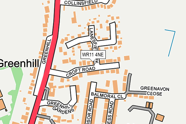 WR11 4NE map - OS OpenMap – Local (Ordnance Survey)