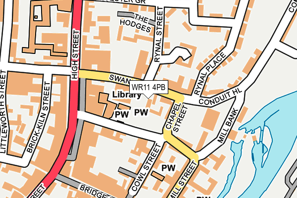 WR11 4PB map - OS OpenMap – Local (Ordnance Survey)