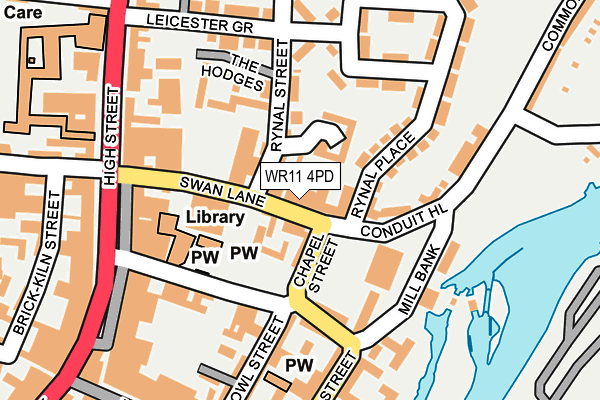 WR11 4PD map - OS OpenMap – Local (Ordnance Survey)