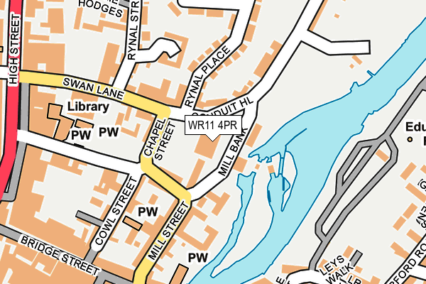 WR11 4PR map - OS OpenMap – Local (Ordnance Survey)
