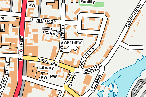 WR11 4PW map - OS OpenMap – Local (Ordnance Survey)