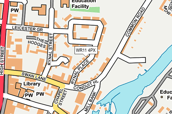 WR11 4PX map - OS OpenMap – Local (Ordnance Survey)