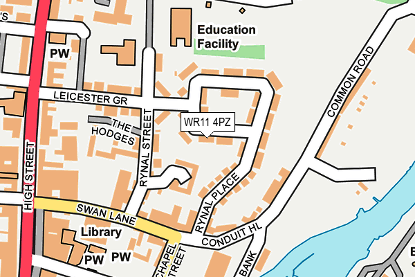 WR11 4PZ map - OS OpenMap – Local (Ordnance Survey)