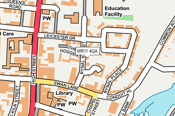 WR11 4QA map - OS OpenMap – Local (Ordnance Survey)