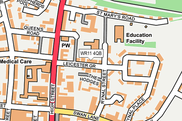 WR11 4QB map - OS OpenMap – Local (Ordnance Survey)