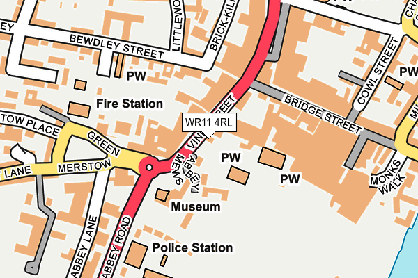 WR11 4RL map - OS OpenMap – Local (Ordnance Survey)