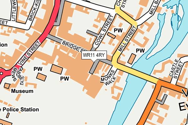 WR11 4RY map - OS OpenMap – Local (Ordnance Survey)