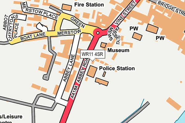 WR11 4SR map - OS OpenMap – Local (Ordnance Survey)